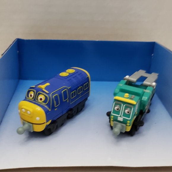 Rare Chuggington Brewster Train Cormac Vehicle Blue Green Yellow NEW